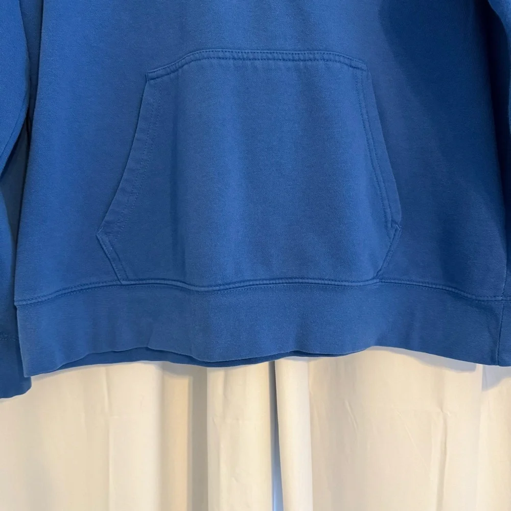 The North Face Blue Logo Hoodie Pullover Fleece Mens Medium - Picture 5 of 13